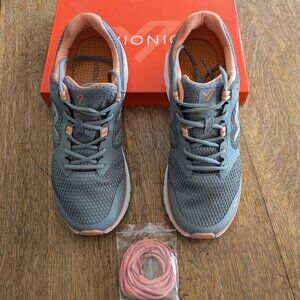 Vionic Grey and Coral Sneakers Elation 1 Size 11